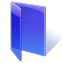 Folder open blue