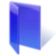 Folder open blue