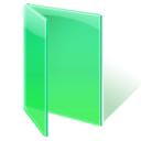 Green folder open