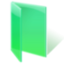 Green folder open
