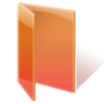 Folder open orange
