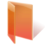 Folder open orange