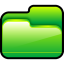 Green open folder