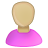Pink female olive bald user