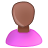 Black pink bald user female