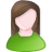 White female green user