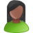 Female green user black