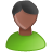 Green user male black