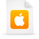 Orange paper apple document file