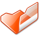 Open folder orange