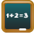 Addition math school blackboard