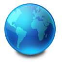 Blue network internet world earth