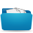 Stuffed blue folder