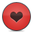 Button red heart