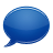 Speech bubble blue