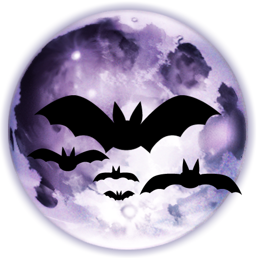 Full halloween bats moon horror