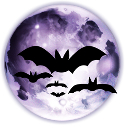Full halloween bats moon horror