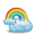 Weather rainbow cloud