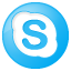 Skype social button blue