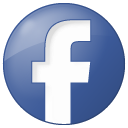 Button blue facebook social