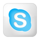 Skype box social white
