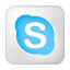 Skype box social white