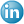 Linkedin button social blue