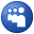 Myspace social blue button