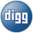 Digg button social blue