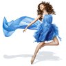 Ballet dance dress blue girls