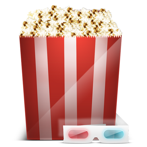 Cinema 3d glasses popcorn