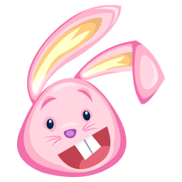 Pink rabbit easter