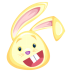 Yellow rabbit easter