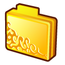 Folder closed gold
