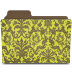 Chartreusey damask folder