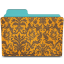 Tangerine damask folder