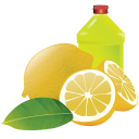 Lemons cleaning yellow orange