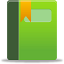 Book green bookmark album