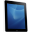 Ipad side tablet computer blue hardware background