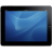 Ipad tablet computer landscape blue hardware background