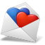 Heart mailenvelope hearts bluered valentine favourite love fav