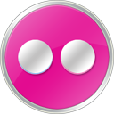 Flickr pink social logo