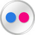 Flickr white social logo
