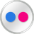 Flickr white social logo