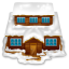 Home house with snow building weather christmas