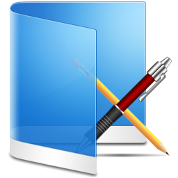 Folder blue app application software apps