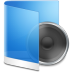 Folder blue music printer hardware