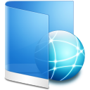Folder blue network internet