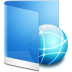 Folder blue network internet