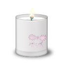 Frosted candle